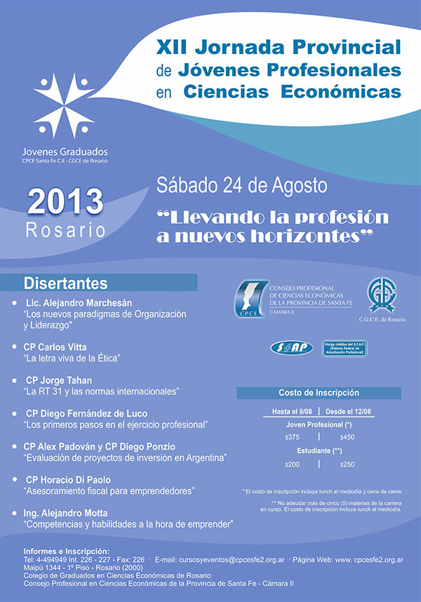 XII Jornada Provincial de Jvenes Profesionales en Ciencias Econmicas